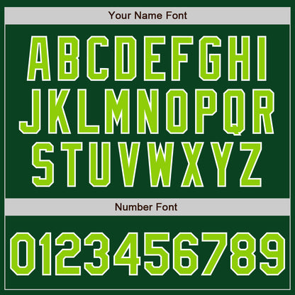 Custom Green Neon Green-White Authentic Baseball Jersey - Sky-Custom
