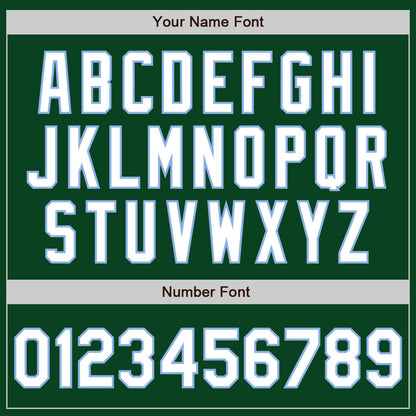 Custom Green White-Light Blue Authentic Baseball Jersey - Sky-Custom