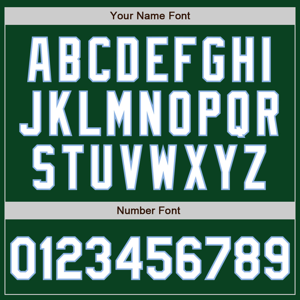 Custom Green White-Light Blue Authentic Baseball Jersey - Sky-Custom