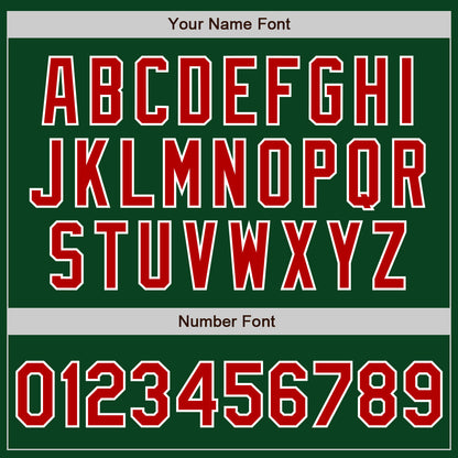 Custom Green Red-White Authentic Baseball Jersey - Sky-Custom