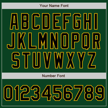 Custom Green Black-Gold Authentic Baseball Jersey - Sky-Custom