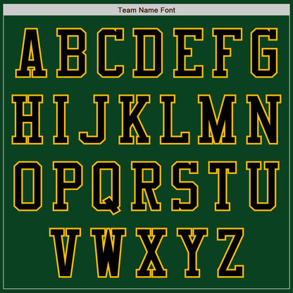 Custom Green Black-Gold Authentic Baseball Jersey - Sky-Custom