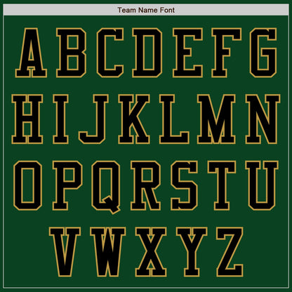 Custom Green Black-Old Gold Authentic Baseball Jersey - Sky-Custom