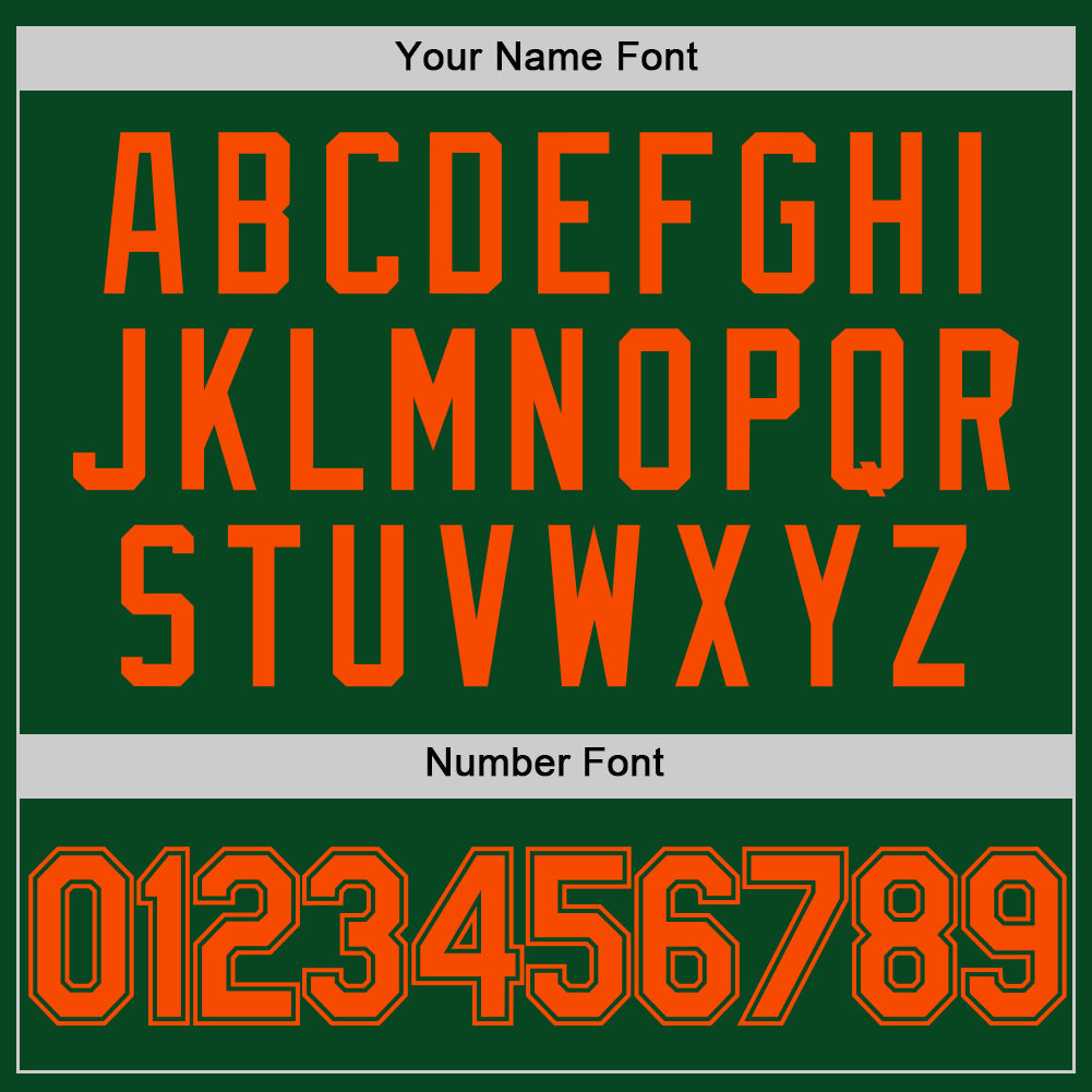Custom Green Orange Authentic Throwback Basketball Jersey - Sky-Custom