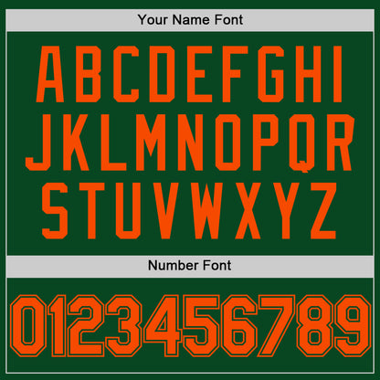 Custom Green Orange Authentic Throwback Basketball Jersey - Sky-Custom