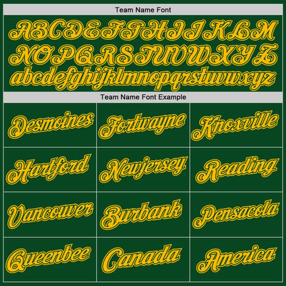 Custom Green Gold Authentic Throwback Basketball Jersey - Sky-Custom