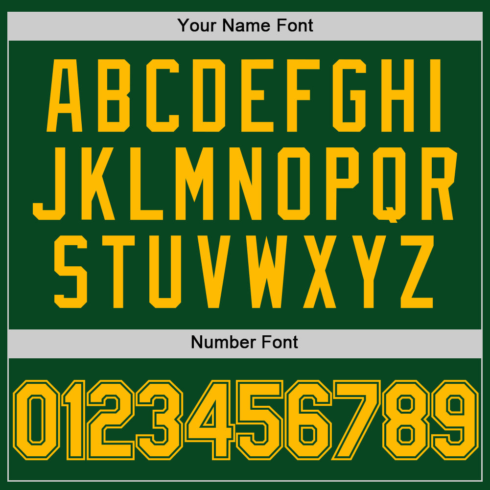 Custom Green Gold Authentic Throwback Basketball Jersey - Sky-Custom