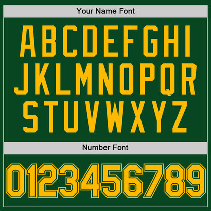 Custom Green Gold Authentic Throwback Basketball Jersey - Sky-Custom