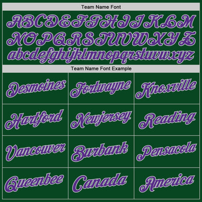 Custom Green Purple-Gray Authentic Throwback Basketball Jersey - Sky-Custom