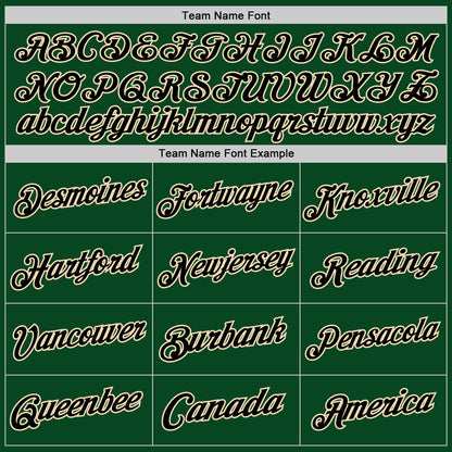 Custom Green Black-Cream Authentic Throwback Basketball Jersey - Sky-Custom