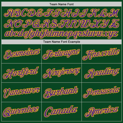 Custom Green Purple-Gold Authentic Throwback Basketball Jersey - Sky-Custom