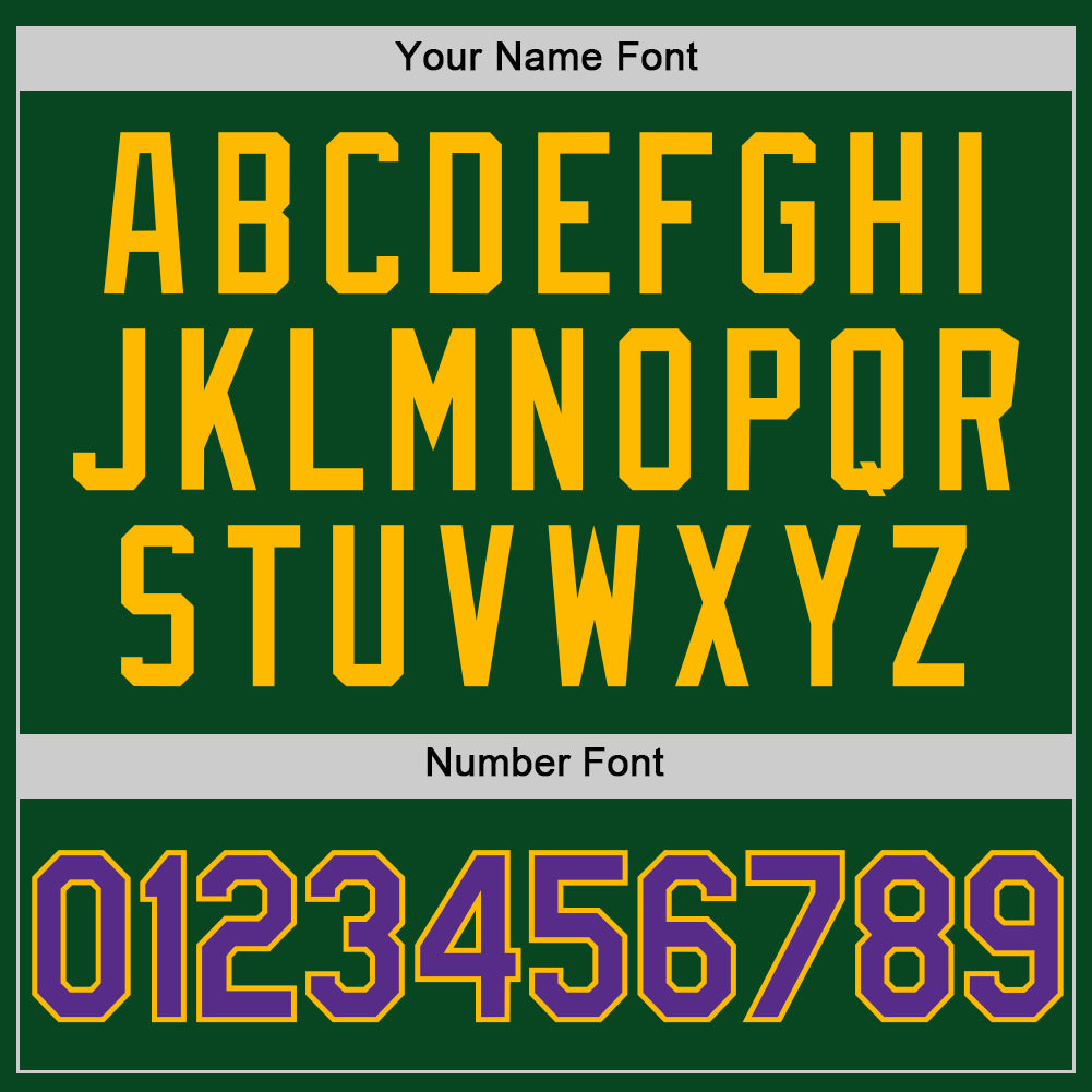 Custom Green Purple-Gold Authentic Throwback Basketball Jersey - Sky-Custom