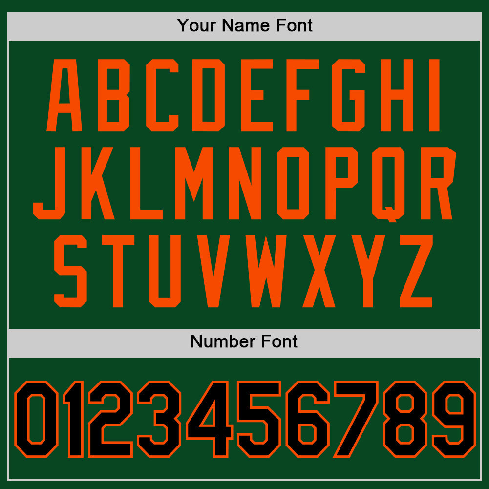 Custom Green Black-Orange Authentic Throwback Basketball Jersey - Sky-Custom