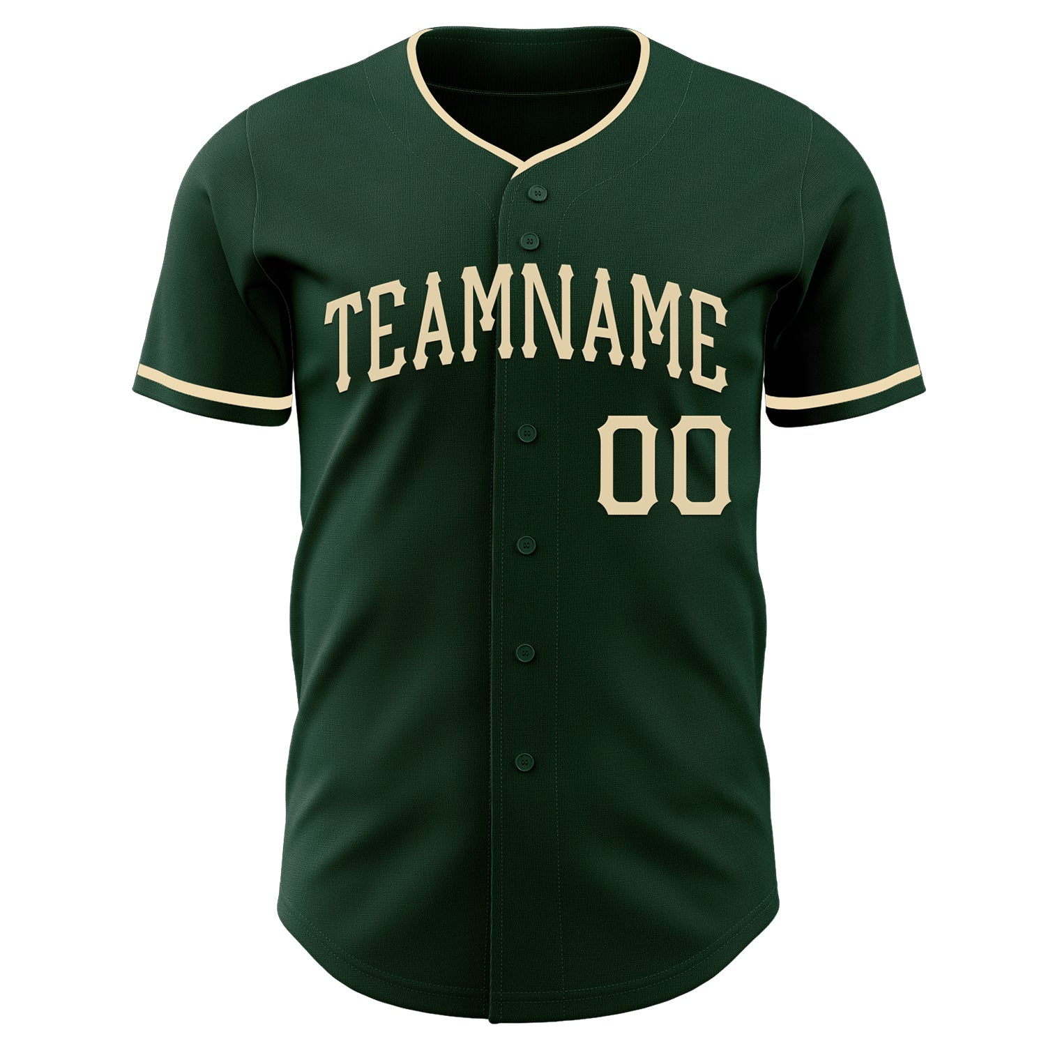 Custom Green Cream Authentic Baseball Jersey - Sky-Custom