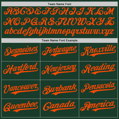 Custom Green Orange Authentic Baseball Jersey - Sky-Custom