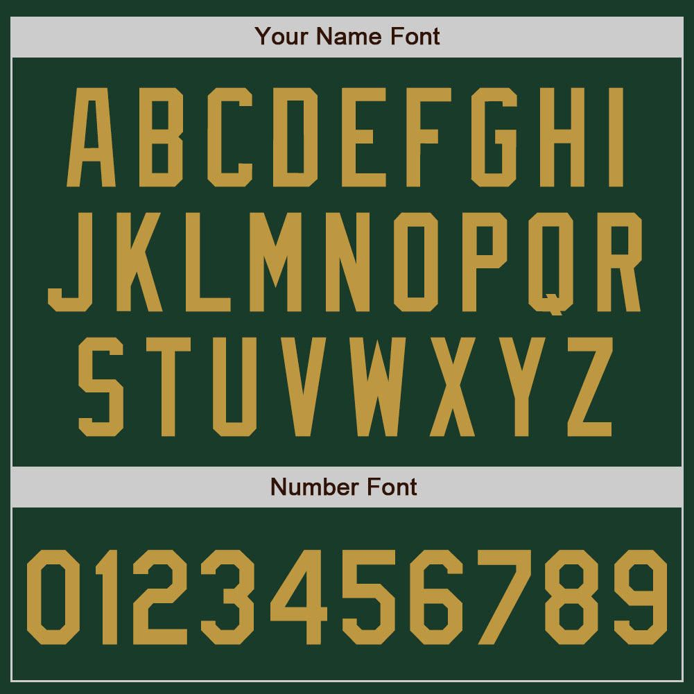 Custom Green Old Gold Authentic Baseball Jersey - Sky-Custom