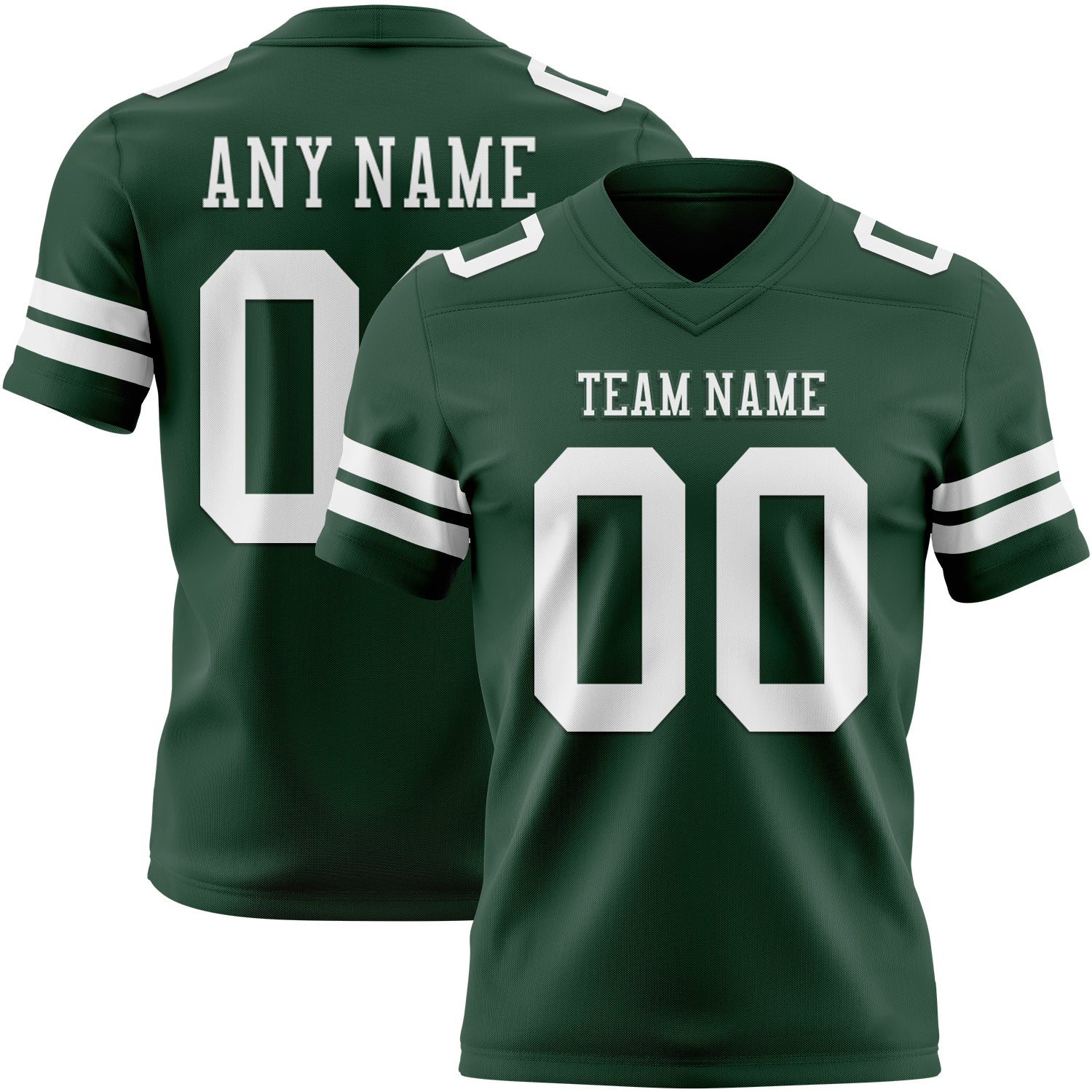 Custom Green White Mesh Authentic Football Jersey - Sky-Custom