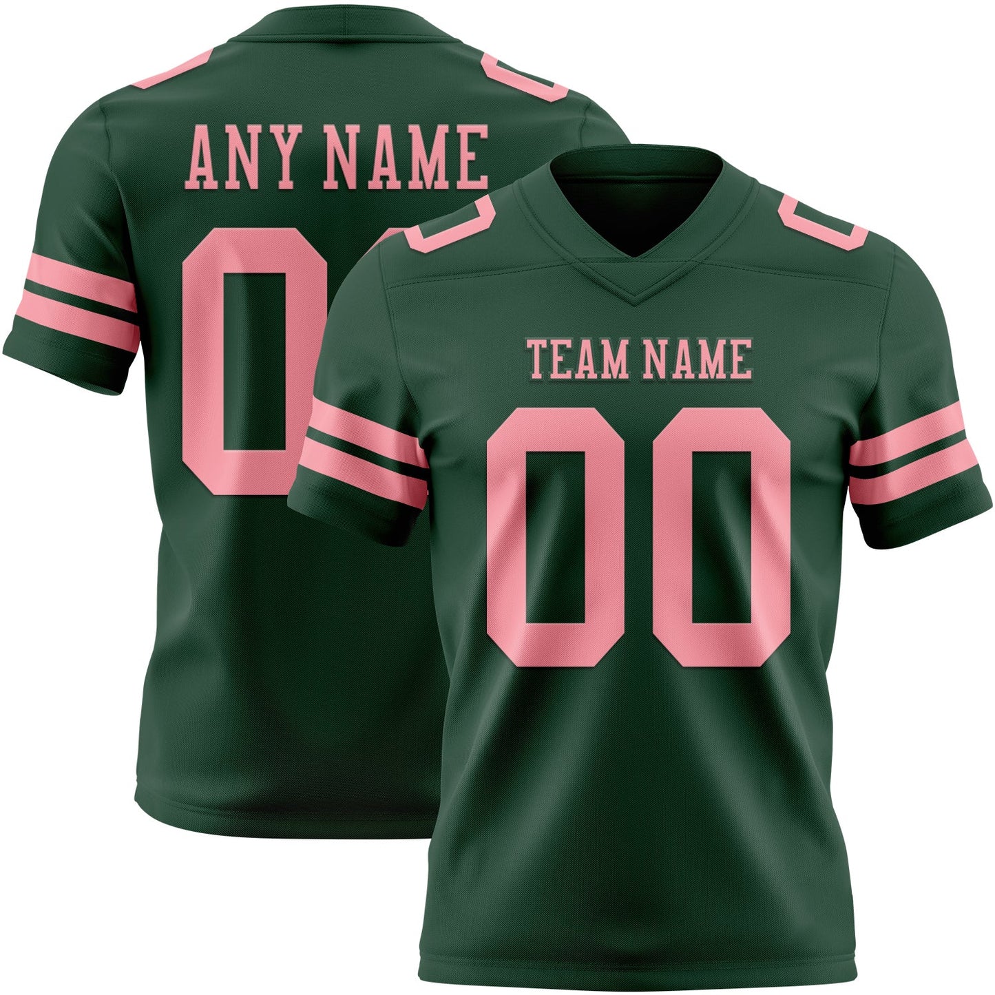 Custom Green Medium Pink Mesh Authentic Football Jersey - Sky-Custom
