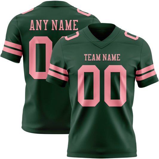 Custom Green Medium Pink Mesh Authentic Football Jersey - Sky-Custom