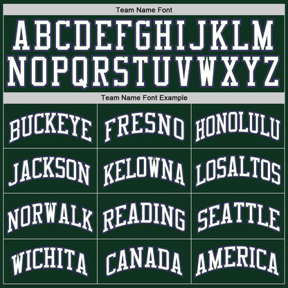 Custom Hunter Green White-Purple Authentic Throwback Basketball Jersey - Sky-Custom