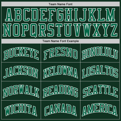 Custom Hunter Green Kelly Green-White Authentic Throwback Basketball Jersey - Sky-Custom