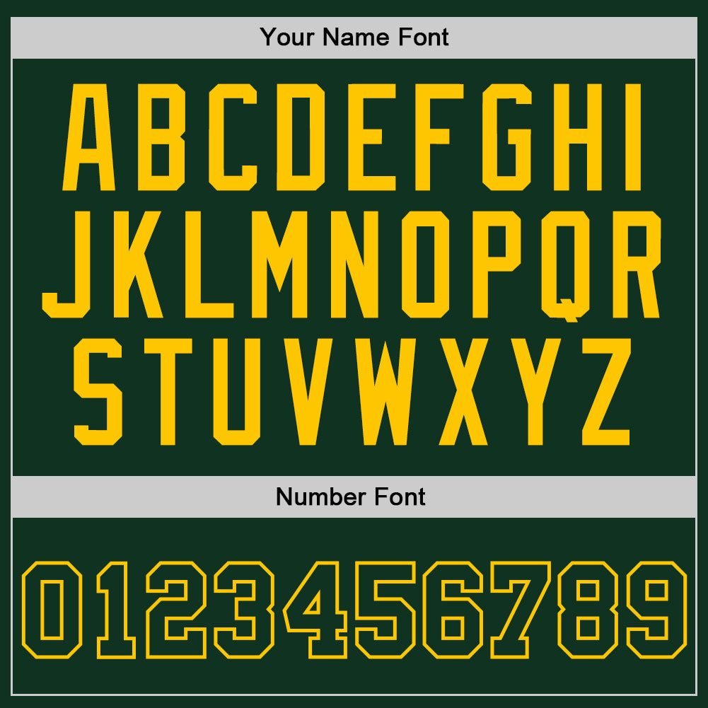 Custom Hunter Green Green-Gold Authentic Throwback Basketball Jersey - Sky-Custom