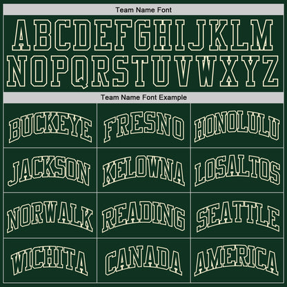 Custom Hunter Green Green-Cream Authentic Throwback Basketball Jersey - Sky-Custom