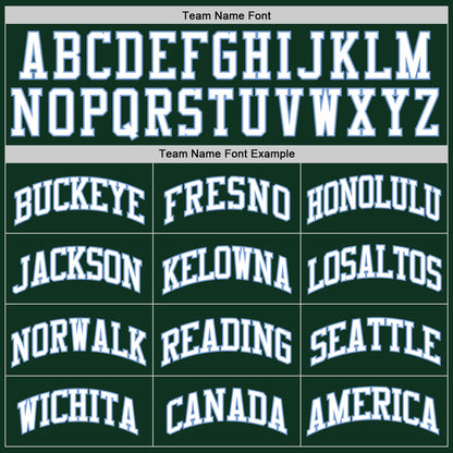 Custom Hunter Green White-Light Blue Authentic Throwback Basketball Jersey - Sky-Custom