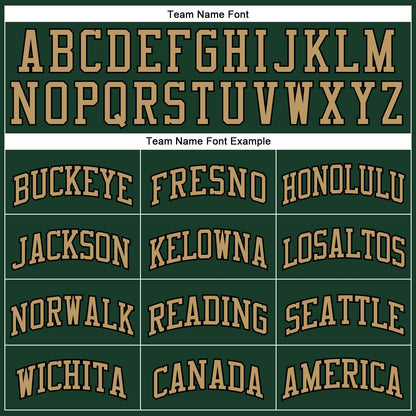 Custom Hunter Green Old Gold-Black Authentic Throwback Basketball Jersey - Sky-Custom