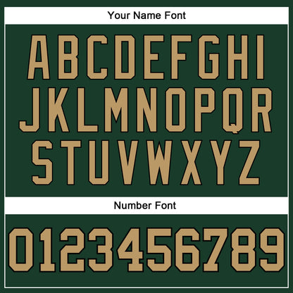 Custom Hunter Green Old Gold-Black Authentic Throwback Basketball Jersey - Sky-Custom