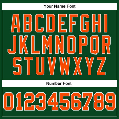 Custom Hunter Green White Pinstripe Orange Authentic Basketball Jersey - Sky-Custom