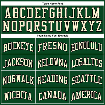 Custom Hunter Green White Pinstripe Cream-Black Authentic Basketball Jersey - Sky-Custom
