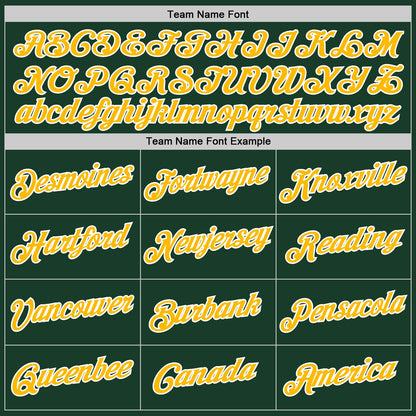 Custom Hunter Green Gold-White Authentic Throwback Basketball Jersey - Sky-Custom