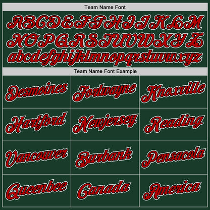 Custom Hunter Green Red-Black Authentic Throwback Basketball Jersey - Sky-Custom