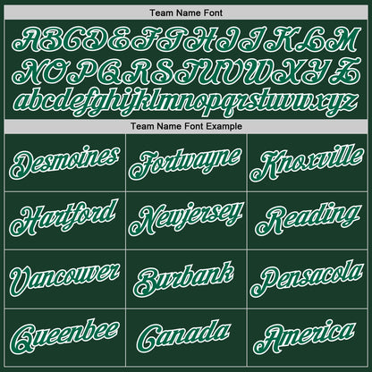 Custom Hunter Green Kelly Green-White Authentic Throwback Basketball Jersey - Sky-Custom