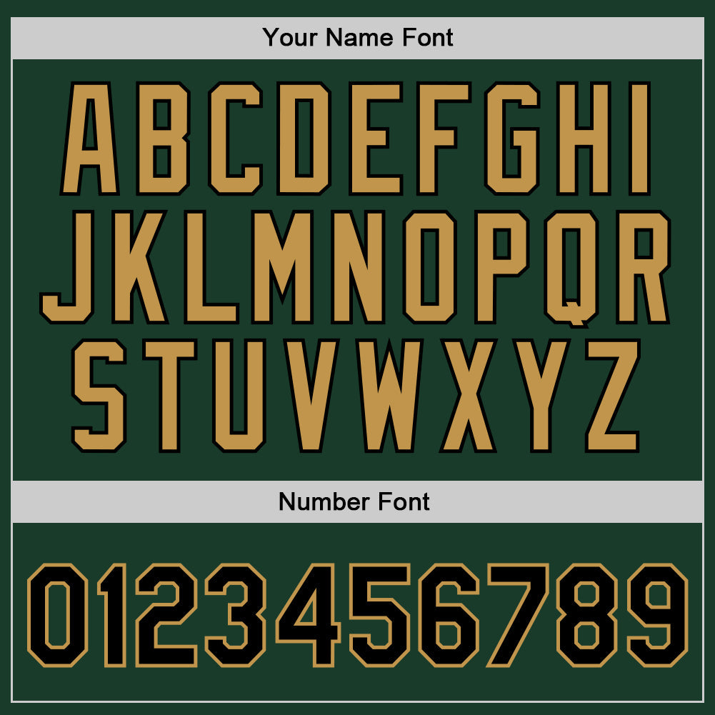 Custom Hunter Green Black-Old Gold Authentic Throwback Basketball Jersey - Sky-Custom