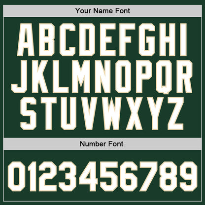 Custom Hunter Green White Cream-Black Authentic Throwback Basketball Jersey - Sky-Custom