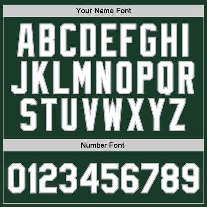 Custom Hunter Green White-Gray Authentic Throwback Basketball Jersey - Sky-Custom