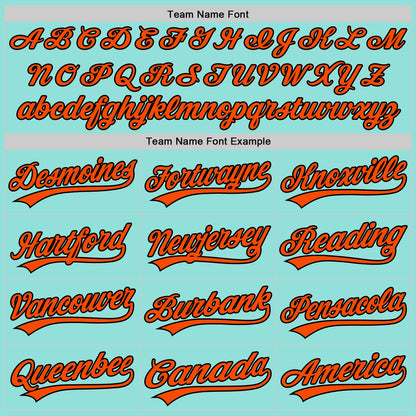 Custom Ice Blue Black-Orange Authentic Baseball Jersey - Sky-Custom