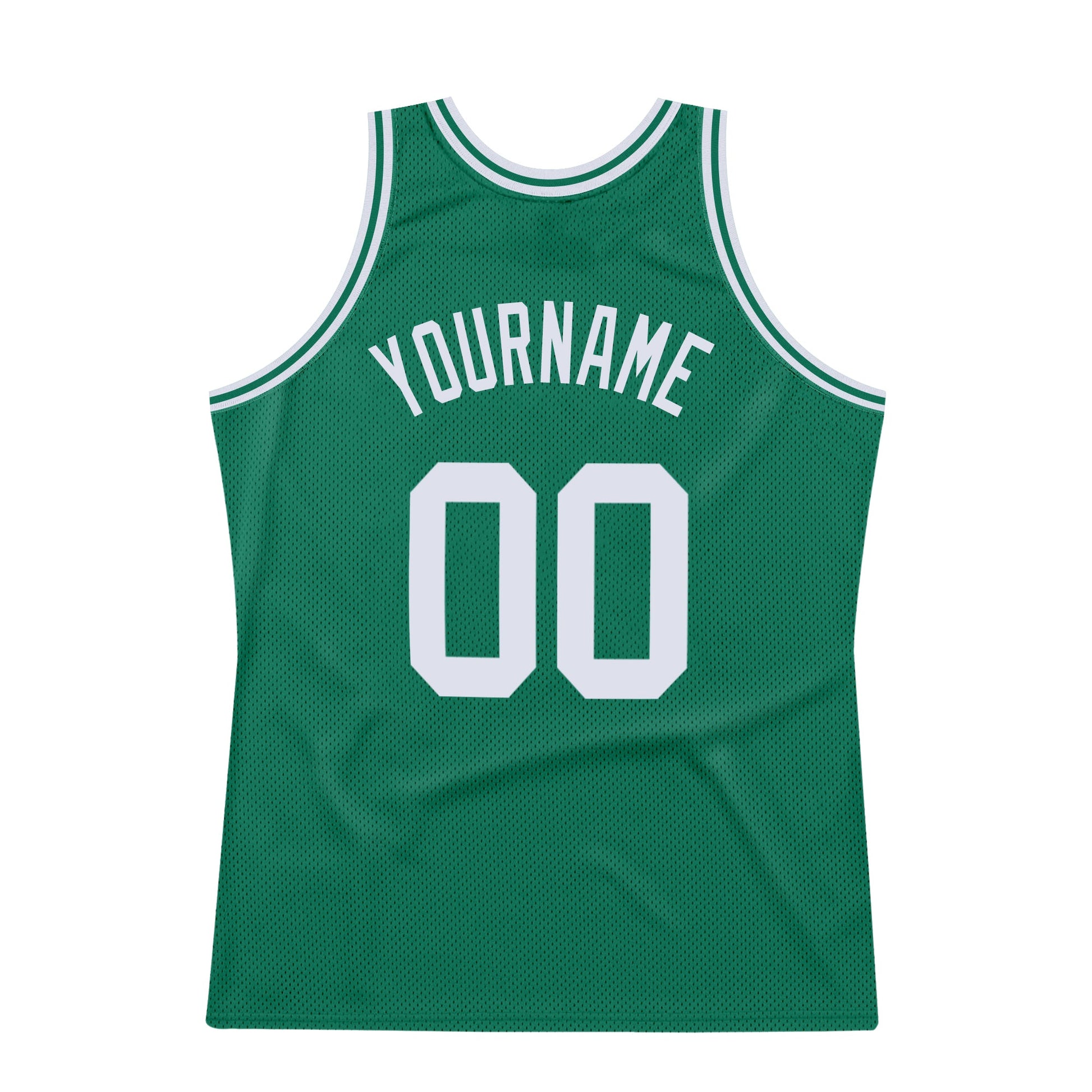 Custom Kelly Green White Authentic Throwback Basketball Jersey - Sky-Custom