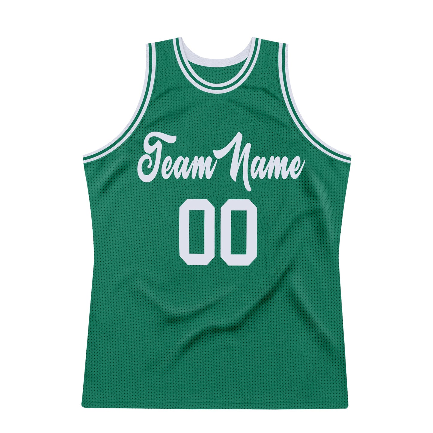 Custom Kelly Green White Authentic Throwback Basketball Jersey - Sky-Custom