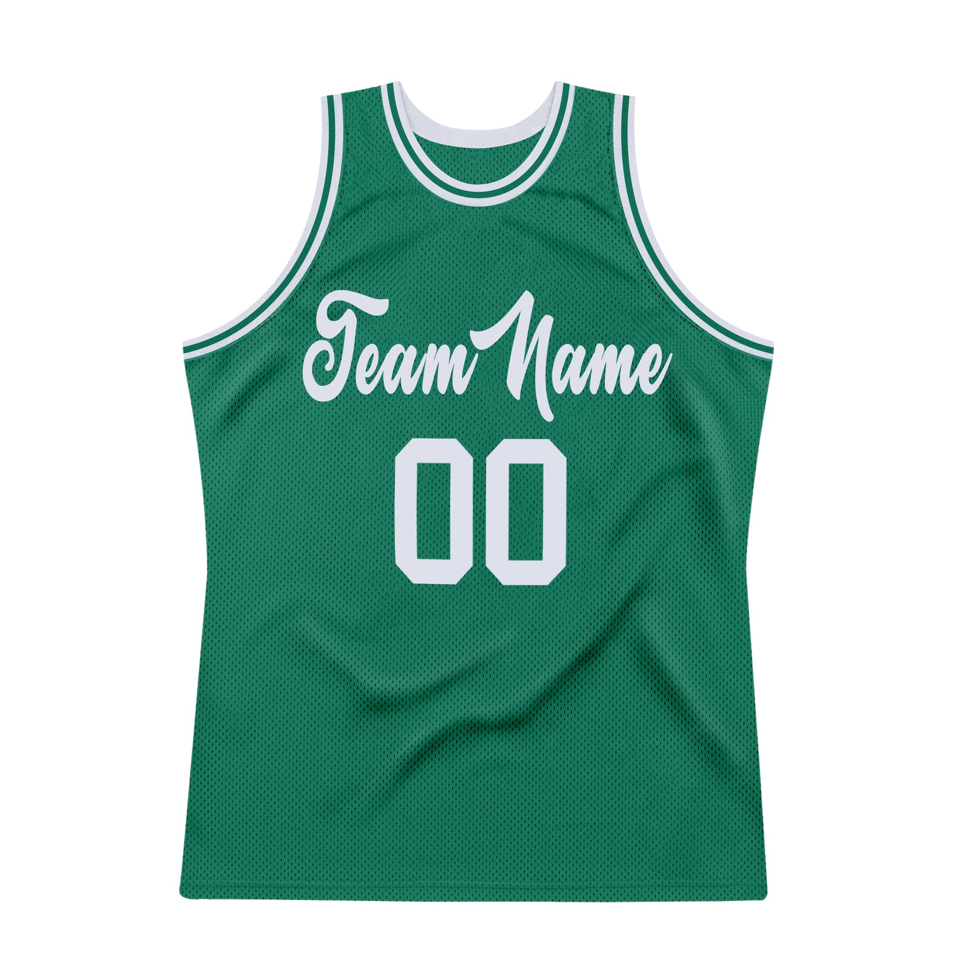Custom Kelly Green White Authentic Throwback Basketball Jersey - Sky-Custom