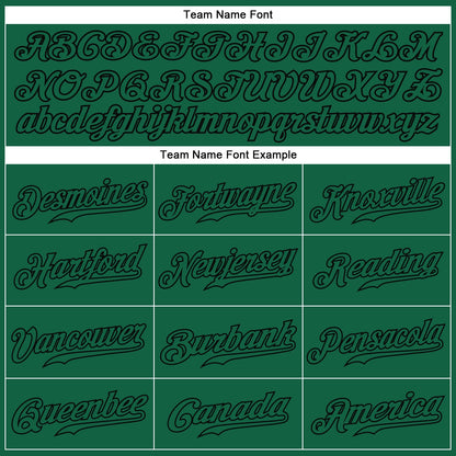 Custom Kelly Green Kelly Green-Black Authentic Baseball Jersey - Sky-Custom