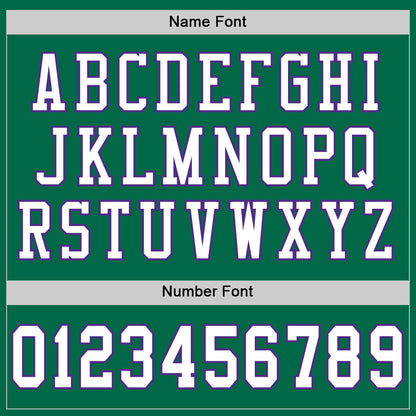 Custom Grass Green White-Purple Mesh Authentic Throwback Football Jersey - Sky-Custom