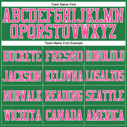 Custom Grass Green Pink-White Mesh Authentic Football Jersey - Sky-Custom