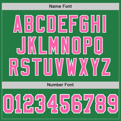 Custom Grass Green Pink-White Mesh Authentic Football Jersey - Sky-Custom