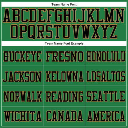 Custom Grass Green Black-Old Gold Mesh Authentic Football Jersey - Sky-Custom