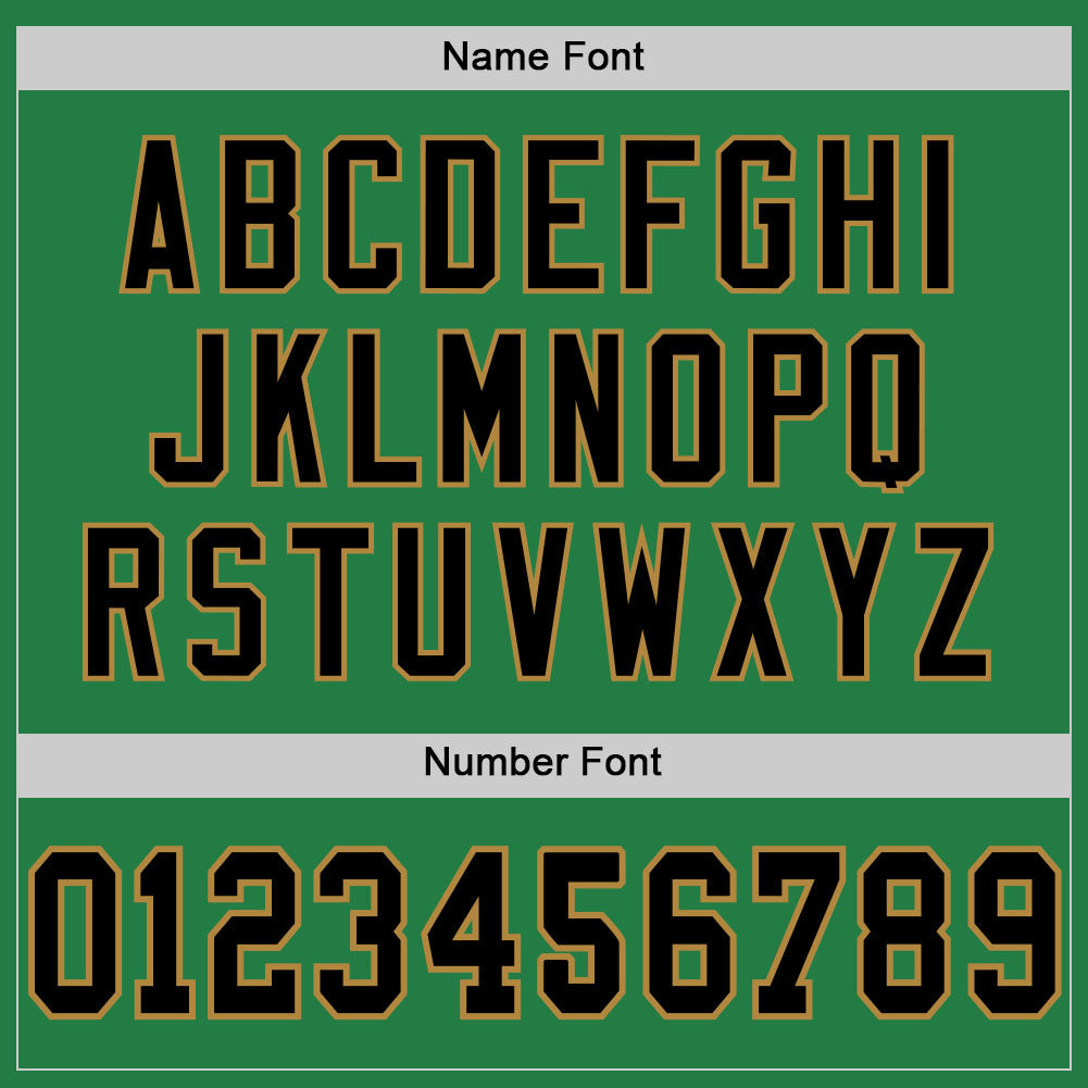 Custom Grass Green Black-Old Gold Mesh Authentic Football Jersey - Sky-Custom