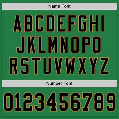 Custom Grass Green Black-Old Gold Mesh Authentic Football Jersey - Sky-Custom