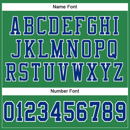Custom Grass Green Royal-White Mesh Authentic Football Jersey - Sky-Custom